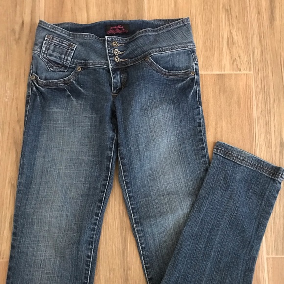 Anchor Blue Skinny Low Rise Jeans - Picture 3 of 9